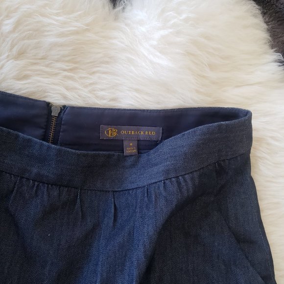 Fit and flair denim skirt with POCKETS! Sz 8 - Picture 3 of 10